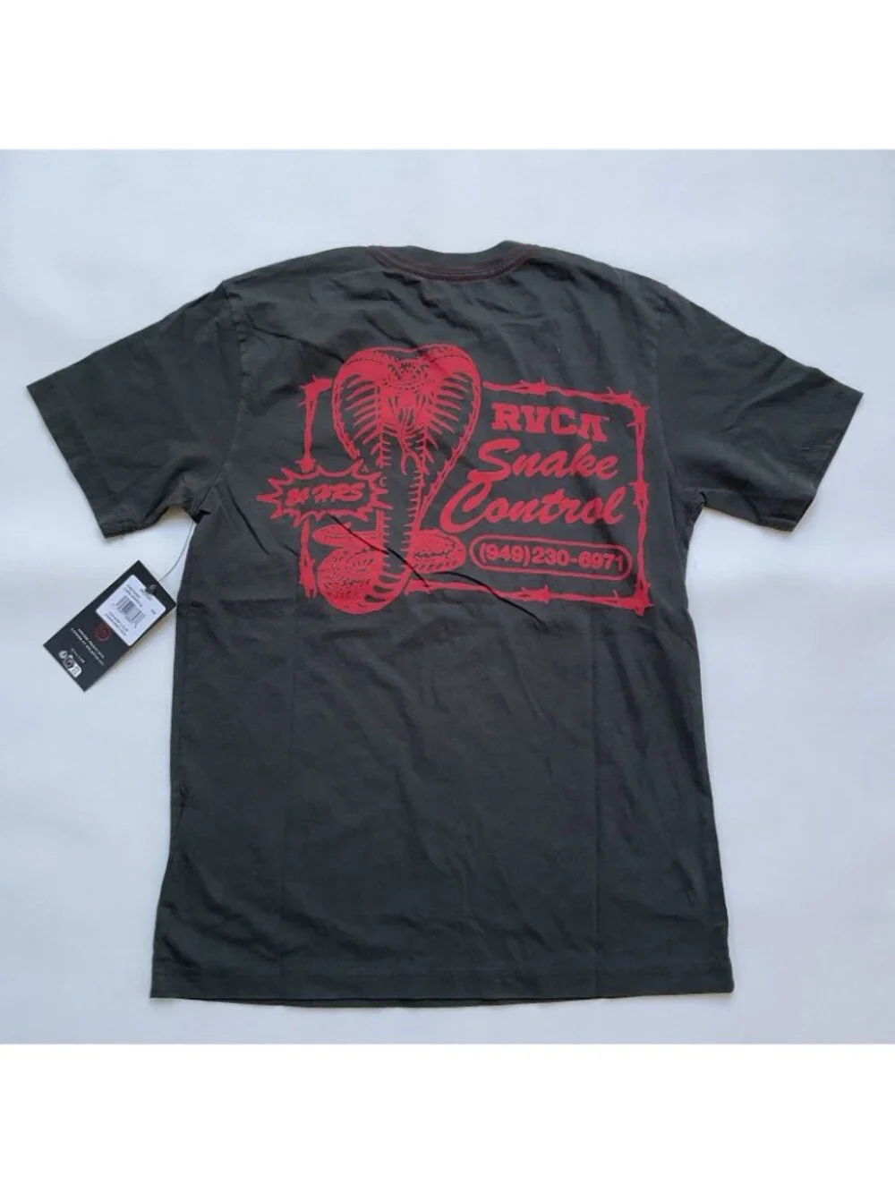 RVCA Boy’s Cobra Service T-Shirt Short Sleeves Printed Youth Size M